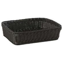 Br&oslash;dkurv 40x30x10 cm Rektangul&aelig;r Kraftig flet PP Sort product photo