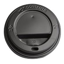 Drinking lid Plastic &Oslash;80xH20mm For coffee cup Black Catersource product photo