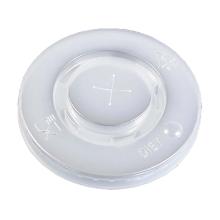 Plastl&aring;g &Oslash;80 mm Catersource Flad med kryds Transparent til Papb&aelig;ger PS Plast product photo