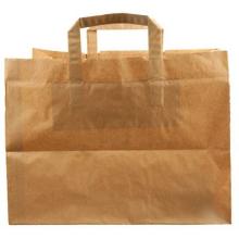 Carry bag Take Away 41 ltr 360x315x360 mm 110 gr with Hank Paper Brown product photo