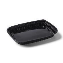 Sushi tray Vistopac 1-compartment 550 ml 260x190x29 mm RPET Black product photo
