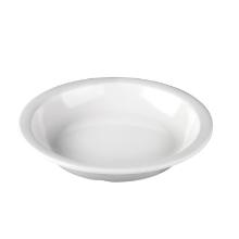 Tallerken &Oslash;19 cm Dyb Smal fane Melamin Hvid product photo