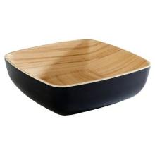 Bowl Frida 0.85 ltr 16.5x16.5x5.5 cm Melamine Black/Wood look product photo