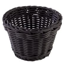 Bread basket &Oslash;13x10 cm Round Strong wicker PP Black product photo