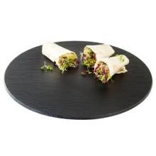 Serveringplade Melamin &Oslash;40x1 cm Skiferlook sort product photo