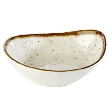Bowl Stoneart 60 cl 23x19x6.5 cm Melamine White/Brown stone look product photo