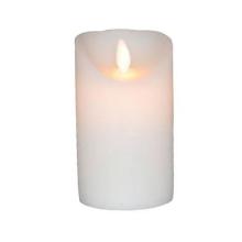 LED bloklys &Oslash;75xH120mm Paraffin med bev&aelig;gelig flamme Hvid product photo