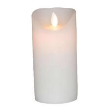 LED bloklys &Oslash;75xH150mm Paraffin med bev&aelig;gelig flamme Hvid product photo