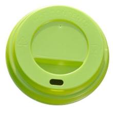 Plastl&aring;g &Oslash;90 mm med drikkehul PS Lime til Kaffeb&aelig;ger product photo