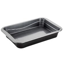 Plastbakke C2294-1B 294x193x45 mm med B&aelig;regreb CPET S&oslash;lv med Sort yderside product photo