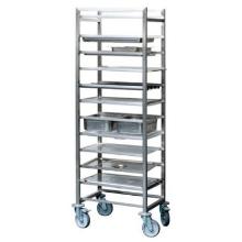 Stikvogn 11 stik 38.5x55x163 cm med 1 Svingstop Rustfri st&aring;l til 1/1 GN product photo
