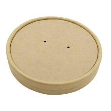 Cardboard lid &Oslash;96 mm Plastic on the inside Brown for Soup-To-Go cup 25/35/50 cl product photo