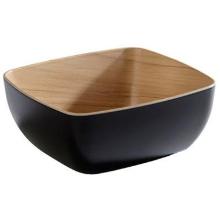 Bowl Frida 1 ltr 17.6x16.2x7.5 cm Melamine Black/Wood look product photo