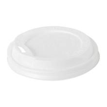 Plastic lid &Oslash;80 mm high CPLA natural white biodegradable for coffee cup product photo