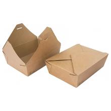 Takeaway &aelig;ske 1600 ml 195x140x63mm Karton med biocoating Brun product photo