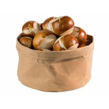 Br&oslash;dkurv &Oslash;20x13 cm Kraftg foldbar papirspose L&aelig;derlook Brun product photo