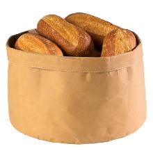 Bread basket Ø30x22 cm Kraft foldable paper bag Leather look Brown product photo