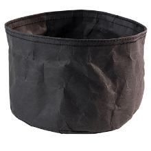 Br&oslash;dkurv &Oslash;17x11 cm Kraftg foldbar papirspose L&aelig;derlook Sort product photo