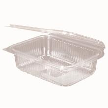 Plastic cup 750 ml 188x143x52 mm Square Hinged lid Biodegradable PLA Clear product photo