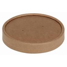 Cardboard lid &Oslash;118 mm Kraft cardboard/CPLA Brown for Cup Soup-To-Go &Oslash;118 mm product photo