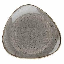 Tallerken Stonecast 31.1 cm Trekant Porcel&aelig;n Gr&aring; product photo