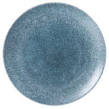 Plate Coupe Raku &Oslash;26 cm Porcelain Topaz blue product photo
