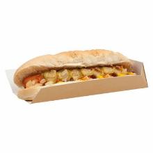 Tray Hotdog 230x70x50 mm Brown/White product photo