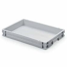 Plastic box 75 ltr 60x40x7.5 cm HDPE Light grey product photo
