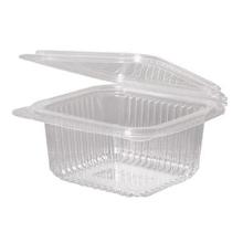 Plastic cup 500 ml 135x125x56 mm Square Hinged lid Biodegradable PLA Clear product photo