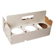 Beer tray 318x186x72 mm for 6 beers and 8 shots Neutral white product photo