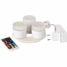 LED light 3 lights and 1 charger with remote control and color change 13 hours product photo