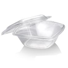 Salad tray 960 ml 192x192x78 mm Loose lid Biodegradable PLA Clear product photo