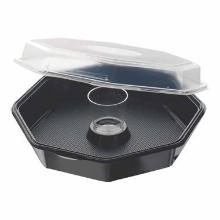 Multiboks Octaview 1-rum &Oslash;230xH70 mm med dressingb&aelig;ger og l&aring;g Sort/klar product photo