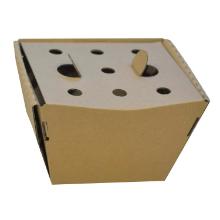 French Fries Box Unfolded L93xW83xH87mm Cardboard with lid Brown product photo