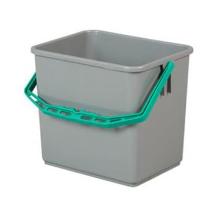 Spand 6 ltr med Hank Firkantet Gr&aring;/Gr&oslash;n product photo