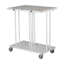 Waste rack double with lid with wave white for 110ltr product photo