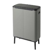 Waste bin Brabantia Bo high 2x30 liters Mineral Concrete Grey product photo