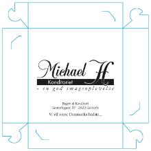 Cake box L185xW185xH50mm Michael Hjort Confectionery product photo