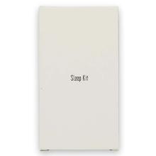 Sleeping Kit White in white box. Sleeping mask and earplugs product photo