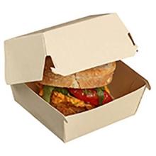 Burger box mini 90x85x50 mm cardboard from Bamboo Fiber Nature product photo