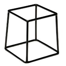 Buffet stand MULTI 18x18x18 cm Rubber coated Metal Black product photo