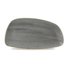 Tallerken Stonecast Geo 35x18.5 cm Porcel&aelig;n Gr&aring; product photo