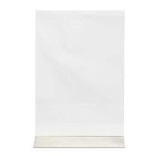 Skilt A4 Vertikalt Securit Akryl med fod af rustfri st&aring;l Klar product photo