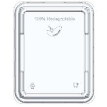 Plastic lid 227x178x22 mm PLA ready for wood fiber pulp trays product photo