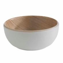 Sk&aring;l Frida 0.1 ltr &Oslash;8.5x3.5 cm Melamin Hvid/Tr&aelig;look product photo
