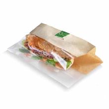 Sandwichpose 210/(2x35)x230 mm papir/PLA Brun/Klar product photo