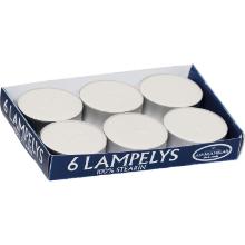 Fyrfadslys stor 60 mm Br&aelig;ndetid 8 timer Hvid product photo