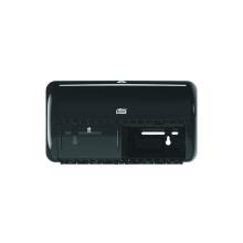 Dispenser Toilet paper Tork Twin T4 Ordinary ABS Plastic Black for 2 rl product photo