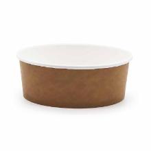 Salatsk&aring;l rund 550 ml &Oslash;143 mm H52 mm brun/hvid pap med PE product photo