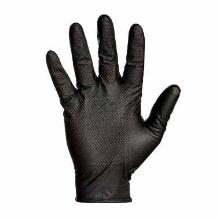 Disposable glove Grippaz 246BK Size M Nitrile without velor 0.15 mm Black product photo